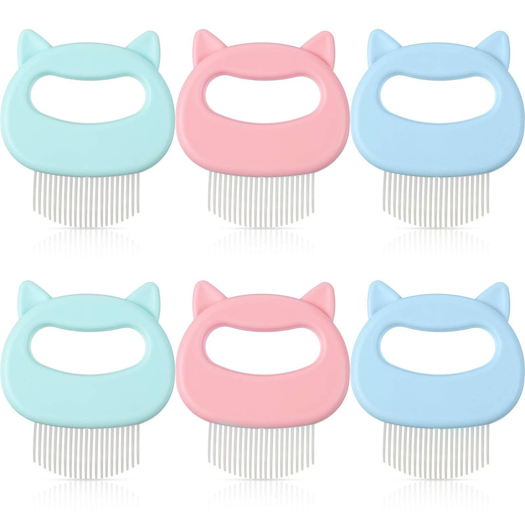 [Australia] - 6 Pieces Pet Grooming Brush Cat Comb Cat Hair Removal Comb Shedding Brush for Dog Cat Hair 