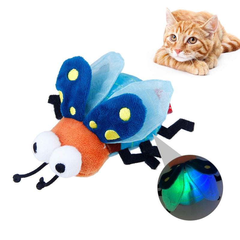 Gigwi Interactive Cat Toy Squeaky, Electronic Chirpy Bird Cat Toy Feather Tail, Automatic Cat Play Squeak Toy for Boredom Shine Firefly - PawsPlanet Australia