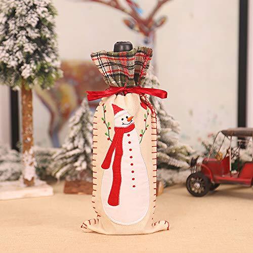 General Fantasy Christmas Wine Bottle Cover, Christmas Wine Bottle Sweater Cover Wine Bottle Dress Handmade Holiday Home Wine Bottle Sets Xmas Party New Year Decorations Gift - Snowman - PawsPlanet Australia