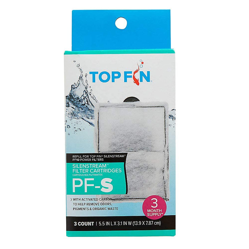 Top Fin Silenstream PF-S Refill for PF10 Power Filters 5.5in x 3.1 - (3 Count) - PawsPlanet Australia