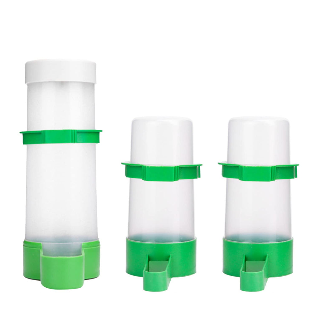 Bird Feeder, Bird Water Dispenser for Cage, XISTEST 2PCS Automatic Bird Water Feeder with 1PCS Food Feeder for Cage Pet Parrot Budgie Lovebirds Cockatiel Automatic Bird Feeder 2pcs 60ml + 1pcs 150ml - PawsPlanet Australia