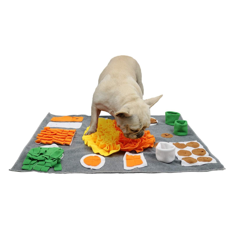 WZ PET Dog Snuffle Mat,Snuflle Mat for Dogs,Nosework Training Dog Slow Feeding Mat,Interactive Pet Puzzle Toys,Foraging Activity Mat for Stress Release,Machine Washable Anti-Slip hot pot - PawsPlanet Australia