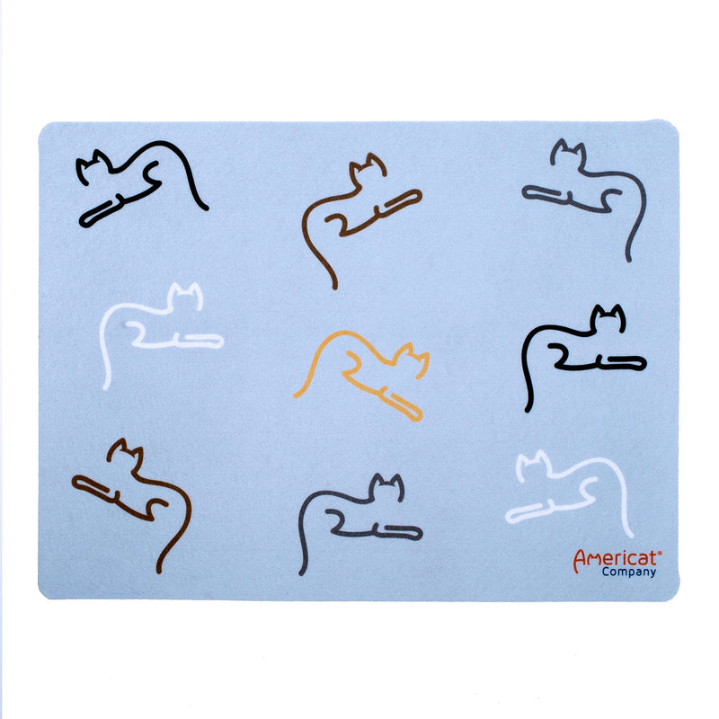 Americat Company Cat Feeding Mat for Food and Water Bowls - Machine Washable, Waterproof, Eco-Friendly, No-Slip, Made in USA Cat Placemat Cats - PawsPlanet Australia