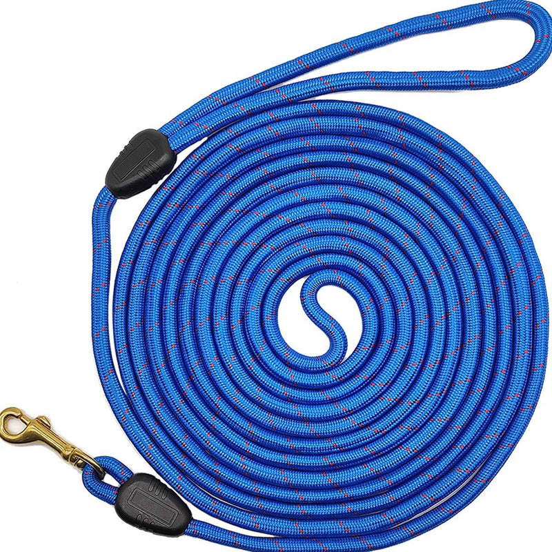 YUCFOREN 16FT/30FT/50FT/100FT Long Dog Leash, Check Cord Recall Training Rope Leash for Puppy Small Medium Large 16ft*1/3" Blue - PawsPlanet Australia