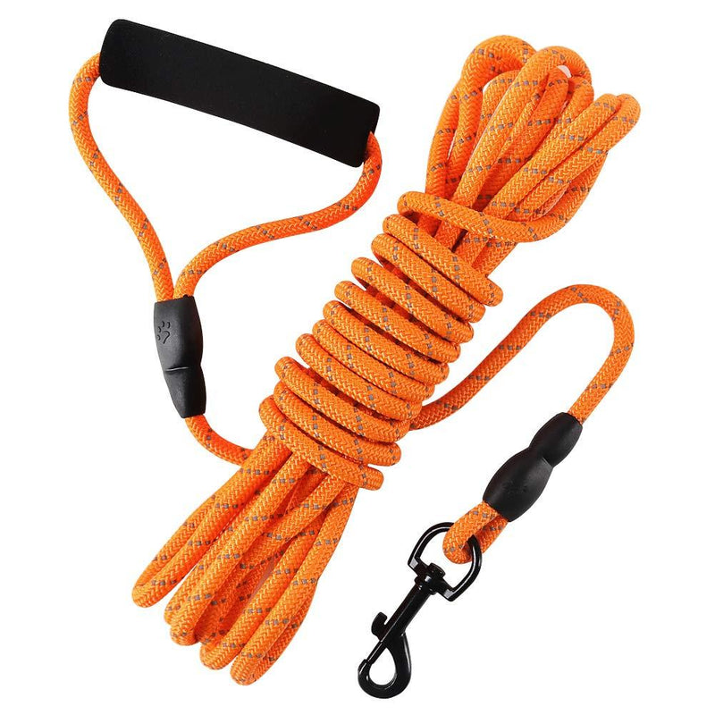 Dog Check Cord, 20FT/6M Floatable Long Reflective Recall Dog Training Rope with Soft Handle for Hiking, Camping, Walking - PawsPlanet Australia