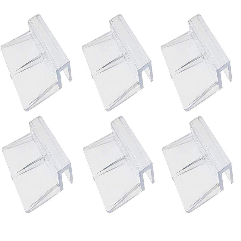Tianmei 6pcs 6mm Clear Color Acrylic Aquarium Fish Tank Glass Cover Clip Support Holder Universal Lid Clips for Rimless Aquariums - PawsPlanet Australia