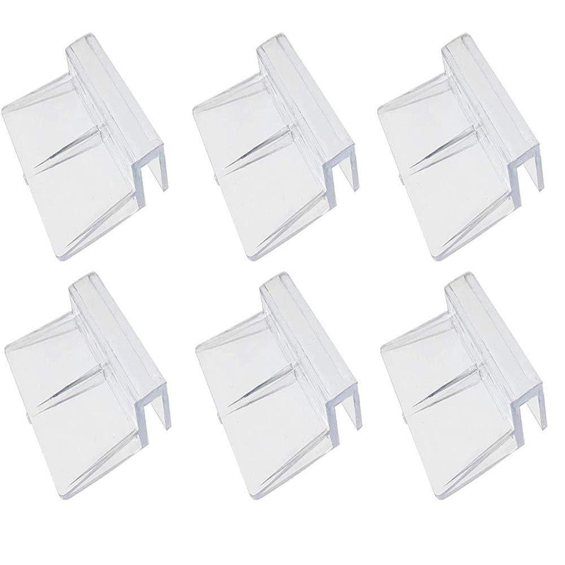 ER-02 6pcs 10mm Clear Color Acrylic Aquarium Fish Tank Glass Cover Clip Support Holder Universal Lid Clips for Rimless Aquariums - PawsPlanet Australia