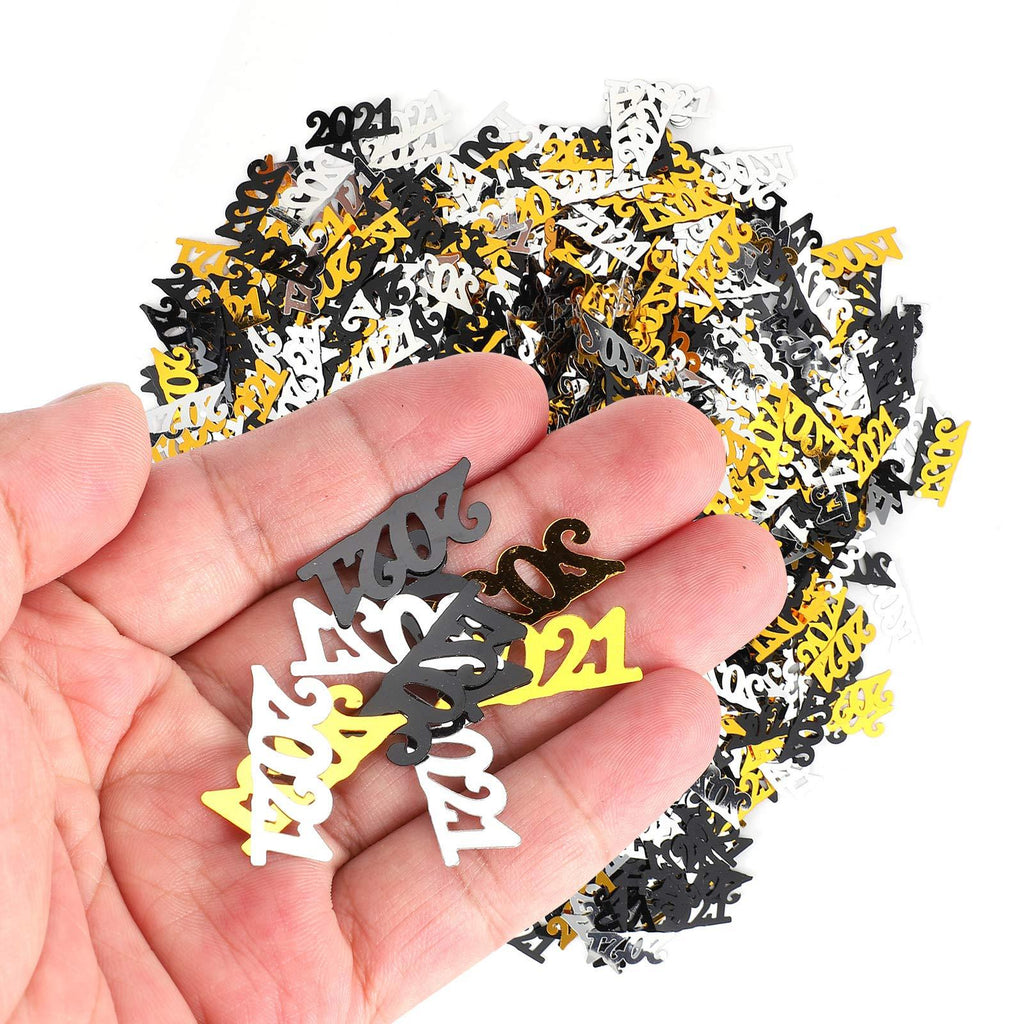 2021 Confetti Table Decorations Black Gold Silver for Christmas New Year Party Decorations Sequins - PawsPlanet Australia