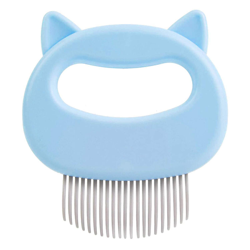 CNXUS Cat Comb, Gentle Cat Grooming Comb & Cat Massage Comb - Effective Dematting Comb for Cats, Ideal Cat Comb for Matted Hair - Painless Cat Combs for Deshedding, Cute Cat Shell Comb Blue - PawsPlanet Australia