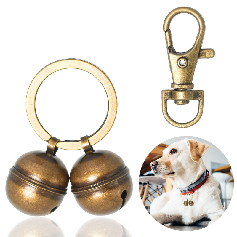 Copper Bells for Dog Collars with Snap Clips - Made of Pure Copper for Dogs/Cat - Clear Sound & No Rust - Save Birds Wildlife, Know Where Your Pet¡­ - PawsPlanet Australia