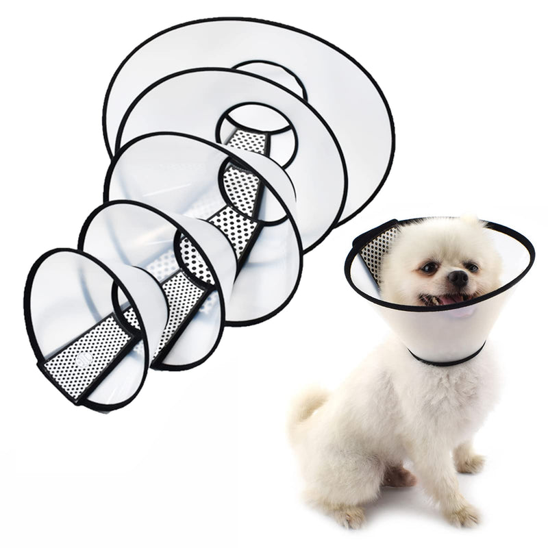 Care4U Dog Cone Collar Soft, Cat Cone Collar for After Surgery Anti-Bite Lick,Elizabethan Collar for Large Dogs Medium Dogs Small Dogs,Translucent Reusable Soft Dog Cone 10.2-13" - PawsPlanet Australia