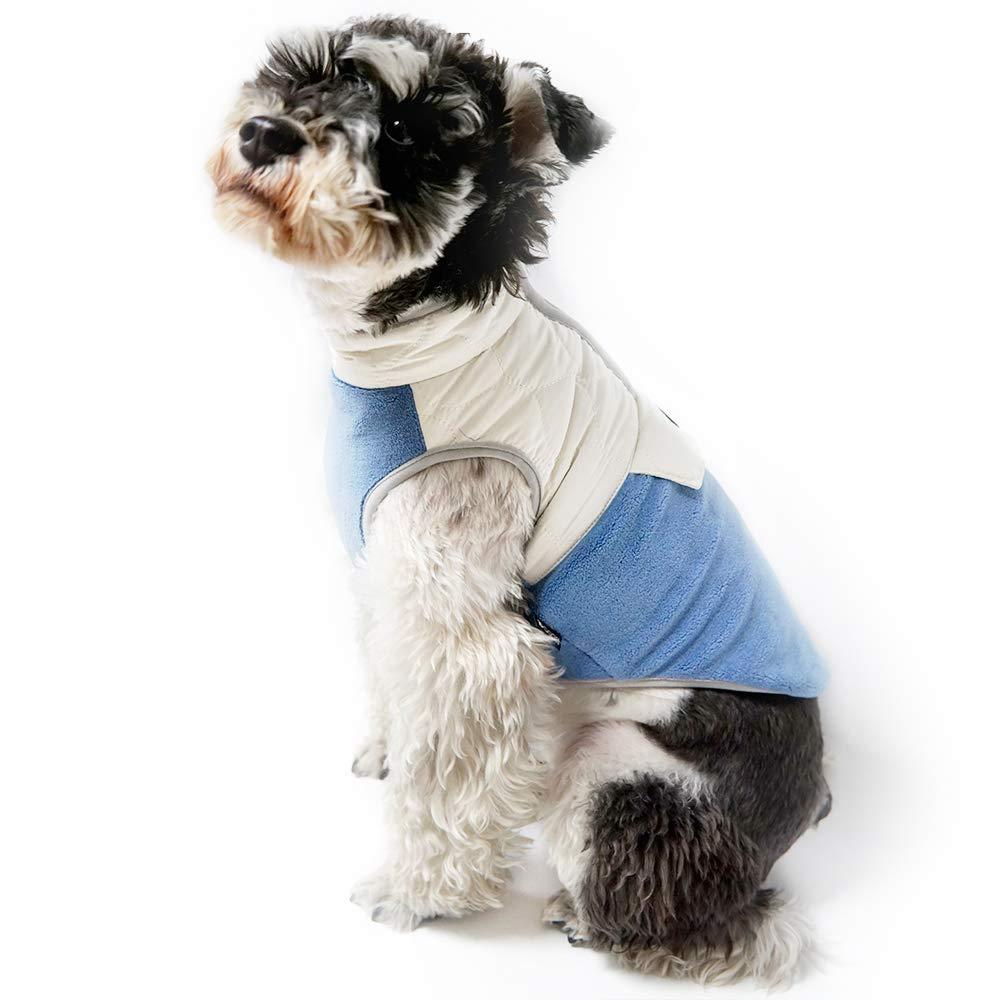 Dog Hoodie Fleece Vest - Warm Pullover Dog Sweater - Winter Small Dog Clothes Cozy Hooded for Small Dogs Girl or Boy - Sweatshirt with Fleece Lining for Indoor and Outdoor Use Stylish & Cute Medium Blue - PawsPlanet Australia