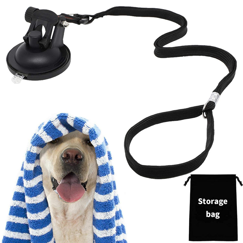 Dog Bathing Tether with Heavy Suction Cup, Dog Grooming Tub Restraint Soft Nylon Leash with Adjustable Collar for Pet Dog Cat Shower and Grooming - PawsPlanet Australia