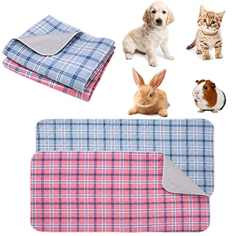 SCENEREAL Guinea Pig Cage Liners - Classic Plaid Guinea Pig Bedding & Litter, Durable Strong Water Absorption Pet Pee Pad for Guinea Pig Hamster and Other Small Pets Using 47"x24"x2 - PawsPlanet Australia