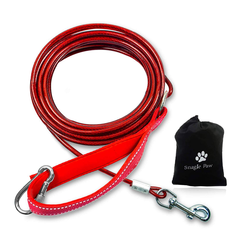 Heavy Duty Long Dog Leash for Training, Long Dog Chain Outside Tie Out Cable,10 FT Dog Lead for Dog Running Outdoor,Long Check Cord Slip Lead for Dog Training,Backyard or Camping 10ft - PawsPlanet Australia