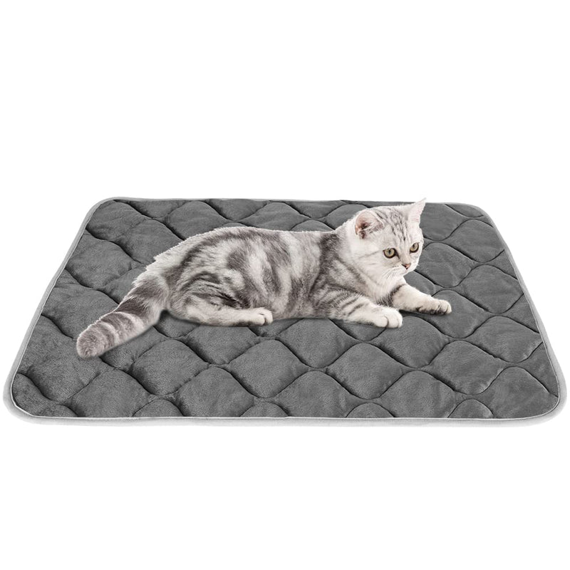 Self Heating Cat Mat Thermal Pet Bed Mat Self-Warming Pet Crate Pad Medium Grey - PawsPlanet Australia