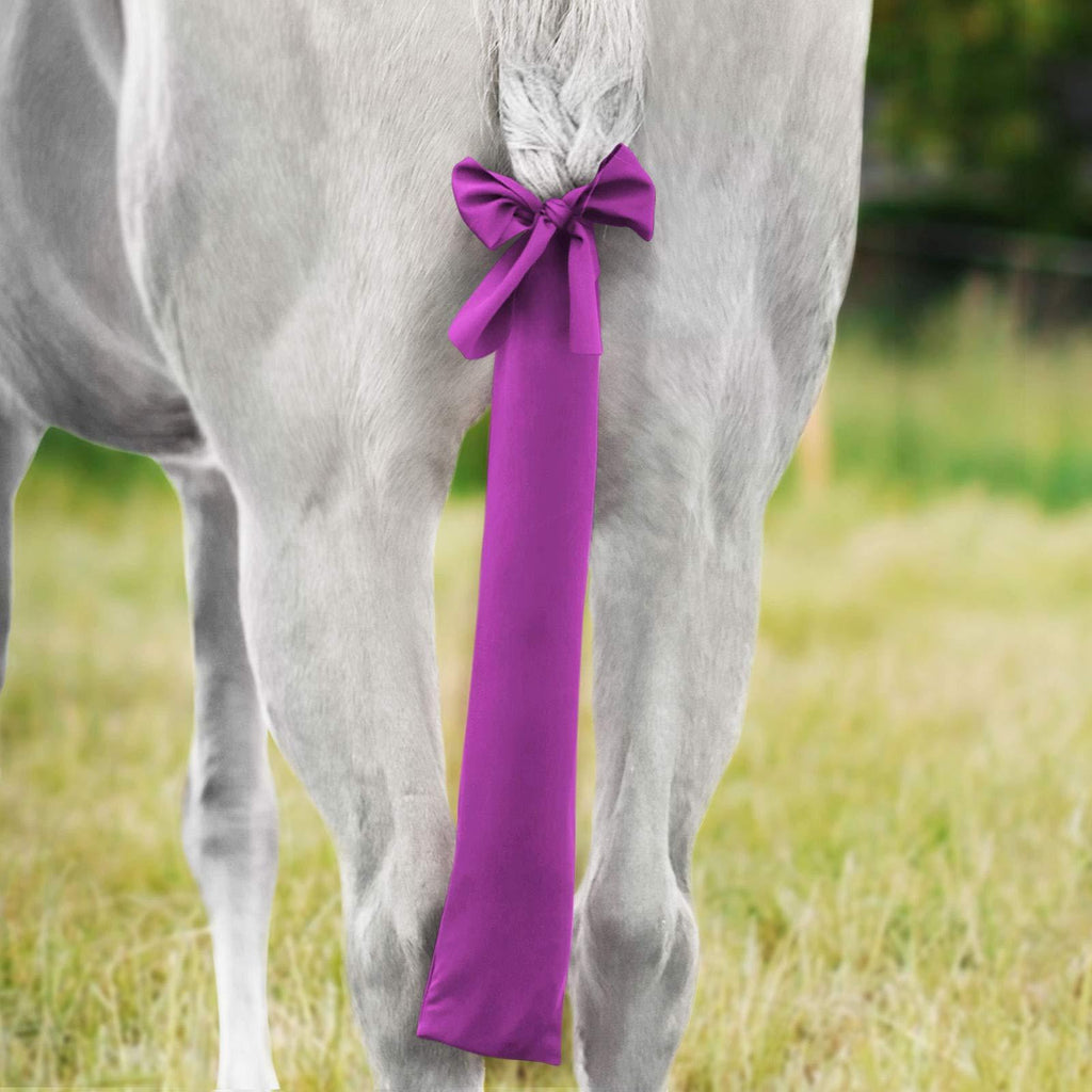 Harrison Howard Horse Tail Bag Comfortable Stretch Fabric Tail Guard Purple - PawsPlanet Australia