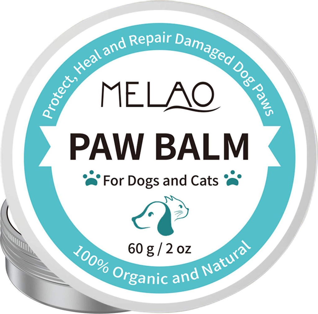 MELAO Natural Nose & Paw Balm - Dry Nose & Paw Protection Butter Balm for Dog & Cat Skin, Protects and Moisturises, Prevents Itchy Snout Or Paws, Nose & Paw Treatment with Natural Oils & Extracts 2 Onces - PawsPlanet Australia