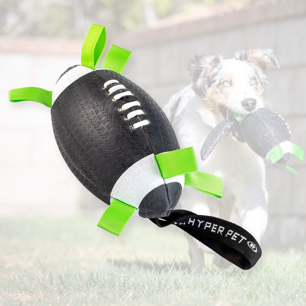 Hyper Pet The Original Quality Grab Tabs Dog Football (Indoor-Outdoor Interactive Dog Toy Dog Balls with Easy Grab Tabs) Fun Dog Tug Toy and Dog Ball - 2 Size Options Available 5.5 Inch - PawsPlanet Australia