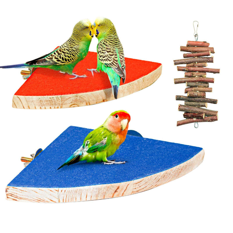 S-Mechanic Bird Perch Stand Birdcage Platform for Small Medium Parrot style-1 - PawsPlanet Australia