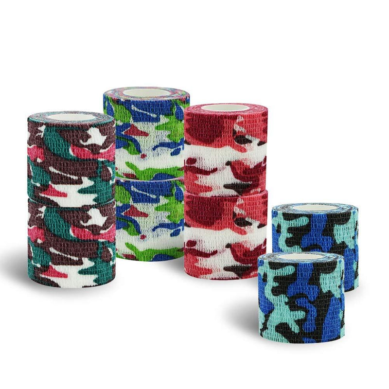 mihealpet Pet Bandage First Aid Color Self-Adhesive Breathable Convenient Pressure Fixed Dog Cat Animals Printing Camouflage Sports Fixed Bandage camo - PawsPlanet Australia