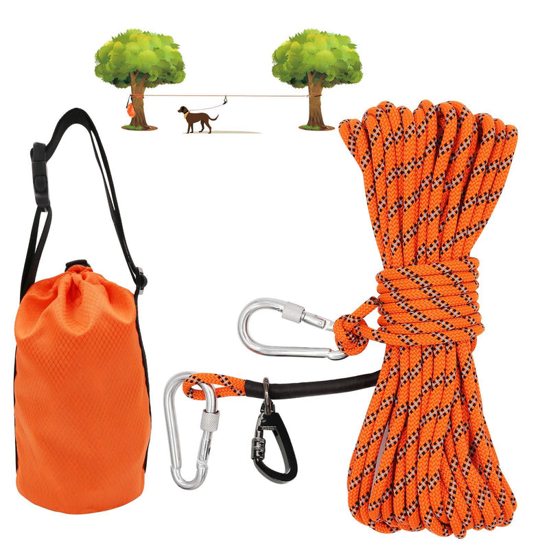 XiaZ Dog Tie Out Cable for Camping, 50ft Portable Overhead Trolley System for Dogs up to 200lbs，Dog Lead for Yard, Camping, Parks, Outdoor Events,5 min Set-up - PawsPlanet Australia