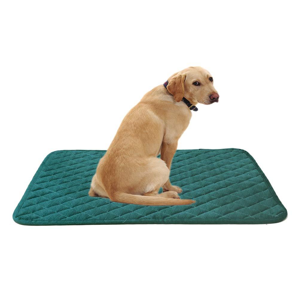 Dog Bed Mat Soft Crate Mat Anti-Slip Kennel Pad Machine Washable Pet Crate Mat for Dog Sleeping (18Wx29L) 18Wx29L Blue - PawsPlanet Australia