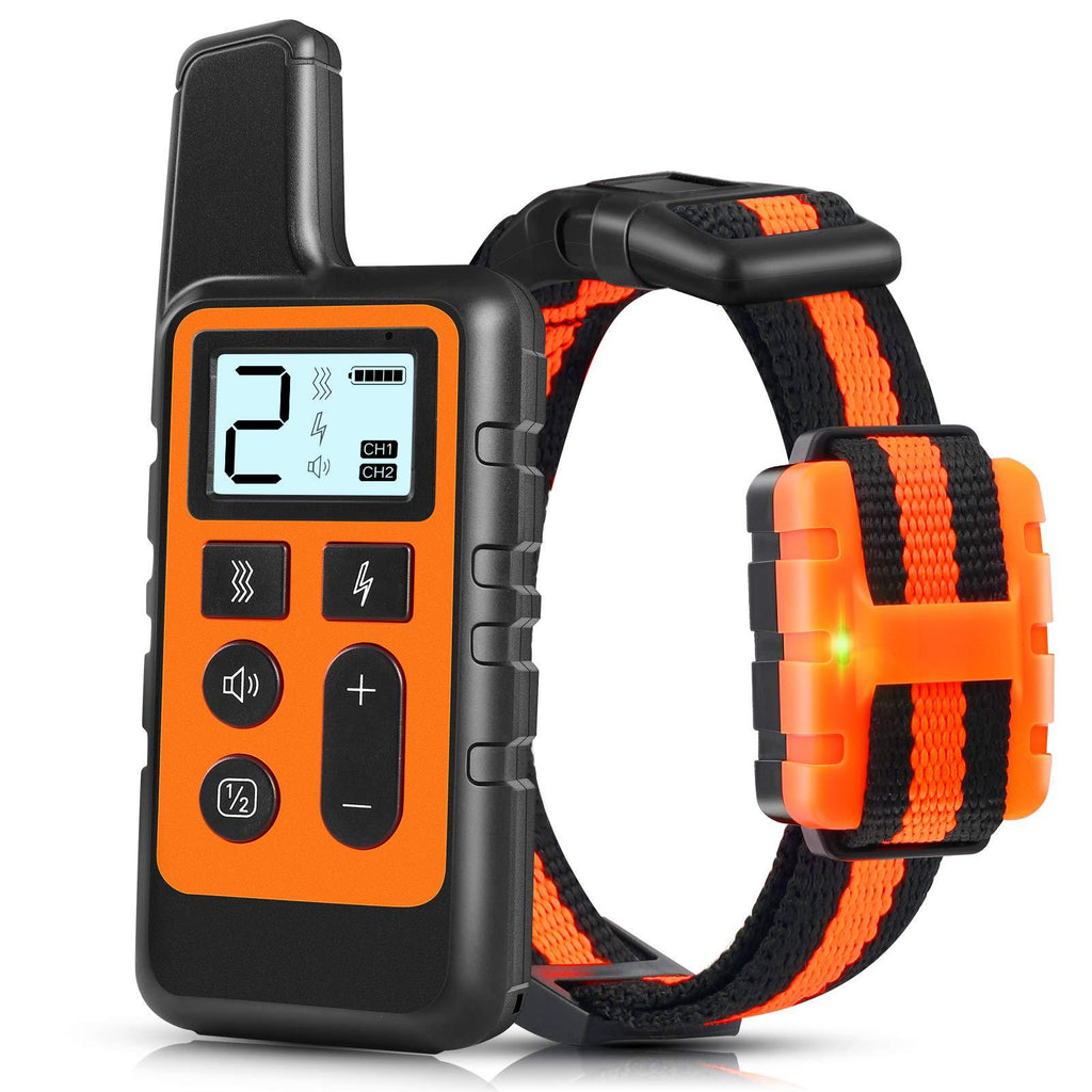 TWODEER Dog Training Collar, IPX7 Waterproof Rechargeable Shock Collars for Dog with Remote Range 1640ft, 3 Training Modes, Beep Vibration and Shock, Electric Dog Collar for Small Medium Large Dogs - PawsPlanet Australia