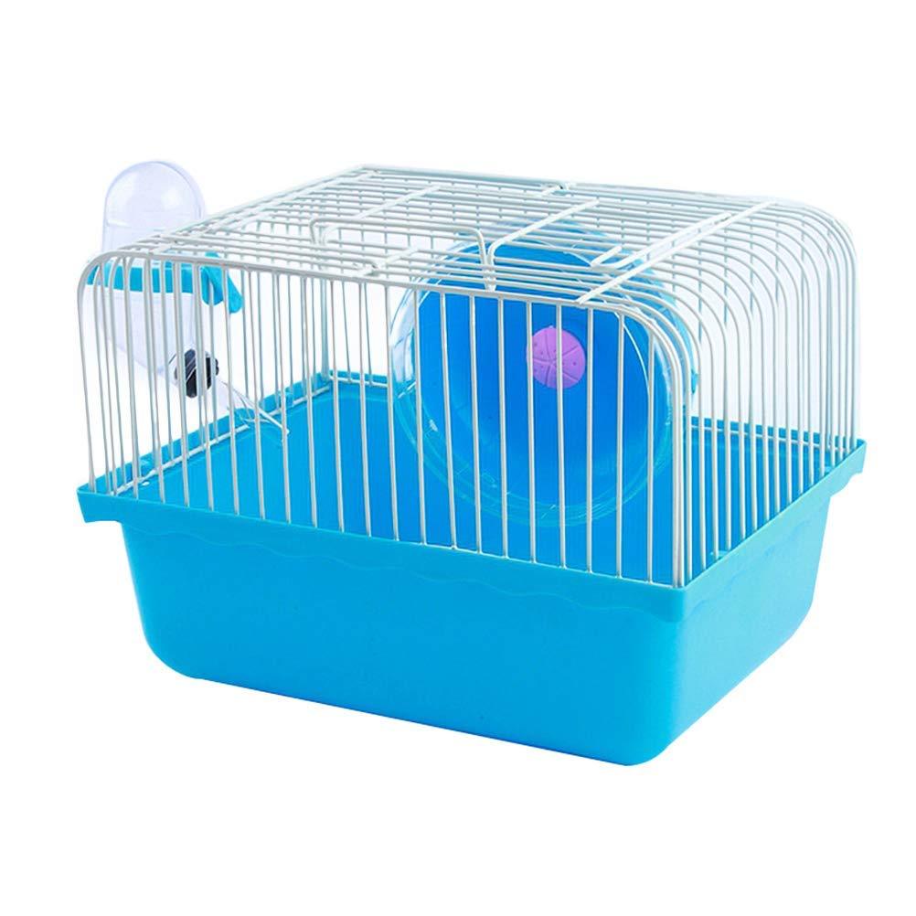 Zhang Ku Simple Cavie Guinea Pig Cage & Rabbit Cage | Pet Cage Includes Free Water Bottle & Food Bowl&Hamster Running Wheel (Blue) blue - PawsPlanet Australia