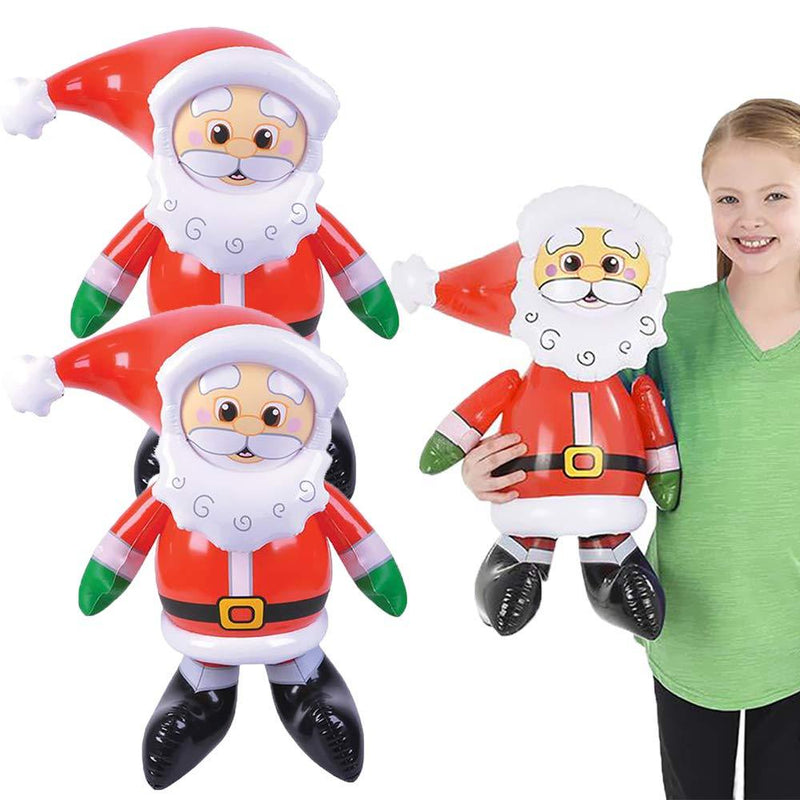 The Dreidel Company Christmas Santa Claus Inflate, 24" Tall, Perfect for Kids, Gatherings, Classroom Prizes, Event Decorations, Ideal Party Favors (2-Pack) 2-Pack - PawsPlanet Australia