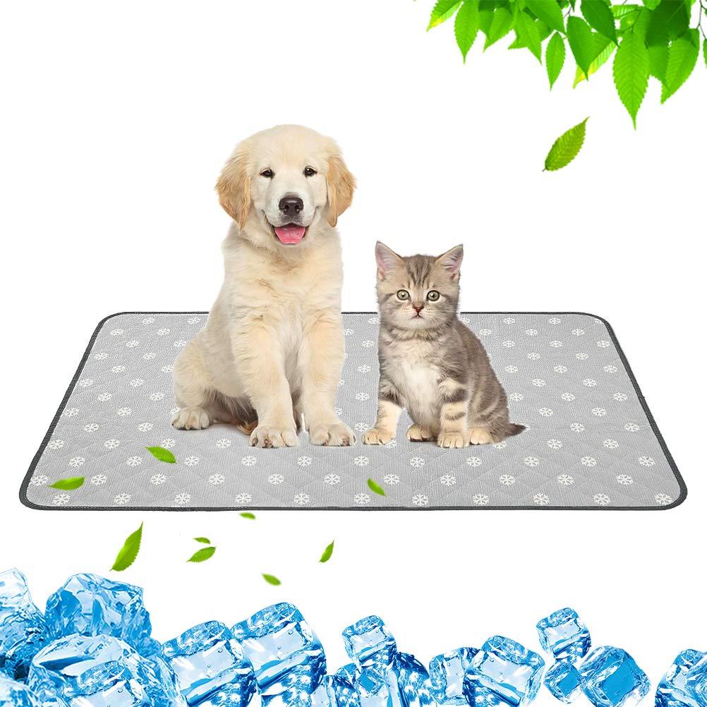 EXPAWLORER Pet Cooling Mat for Dogs Cats, Summer Dog Sleeping Mat Blanket, Waterproof Reusable Dog Pee Pads Medium (22.8*34.6in) - PawsPlanet Australia