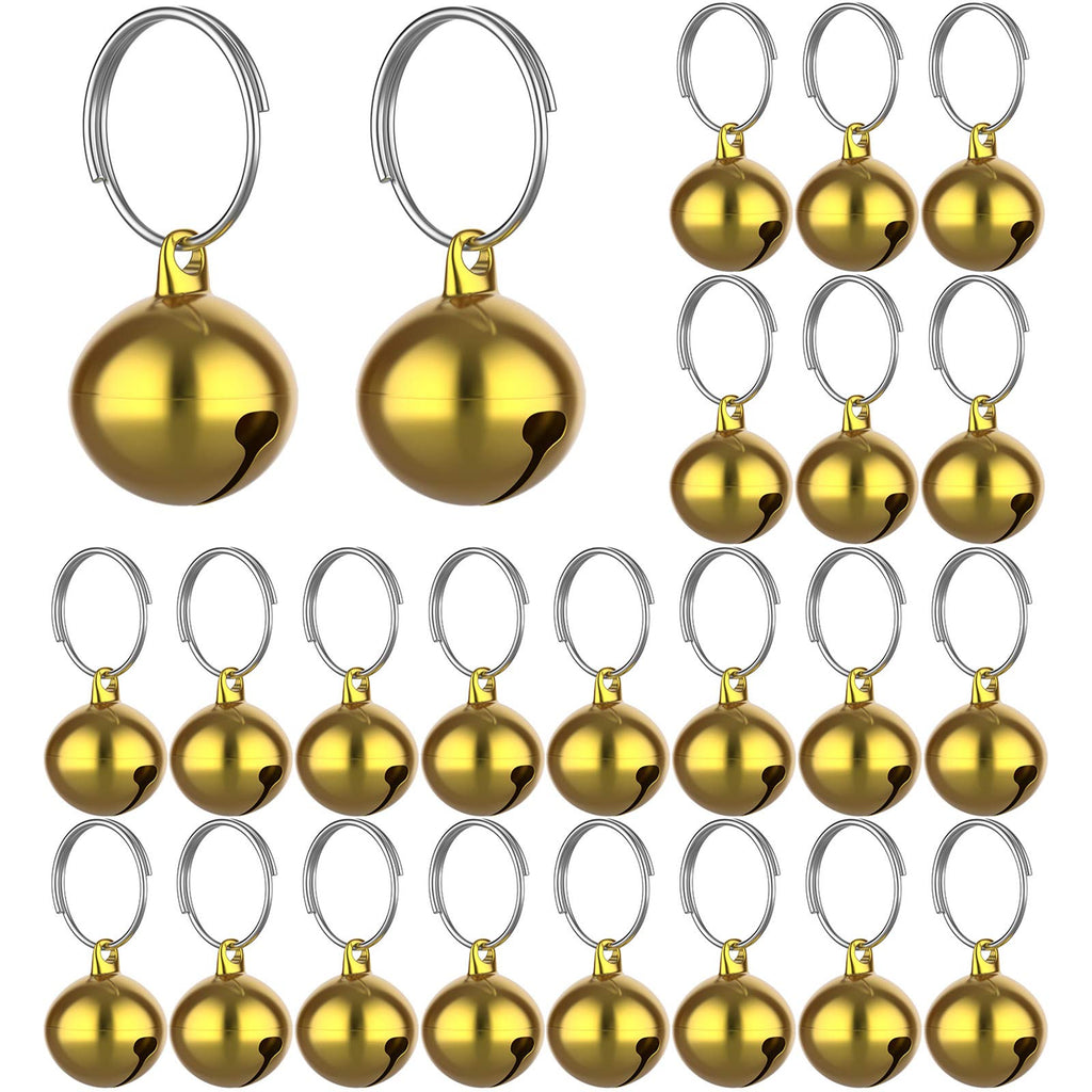Outus 24 Sets of Cat Bells for Cat and Dog Collar Pendant Pet Cat and Dog Bell Pet Pendant Accessories Gold - PawsPlanet Australia