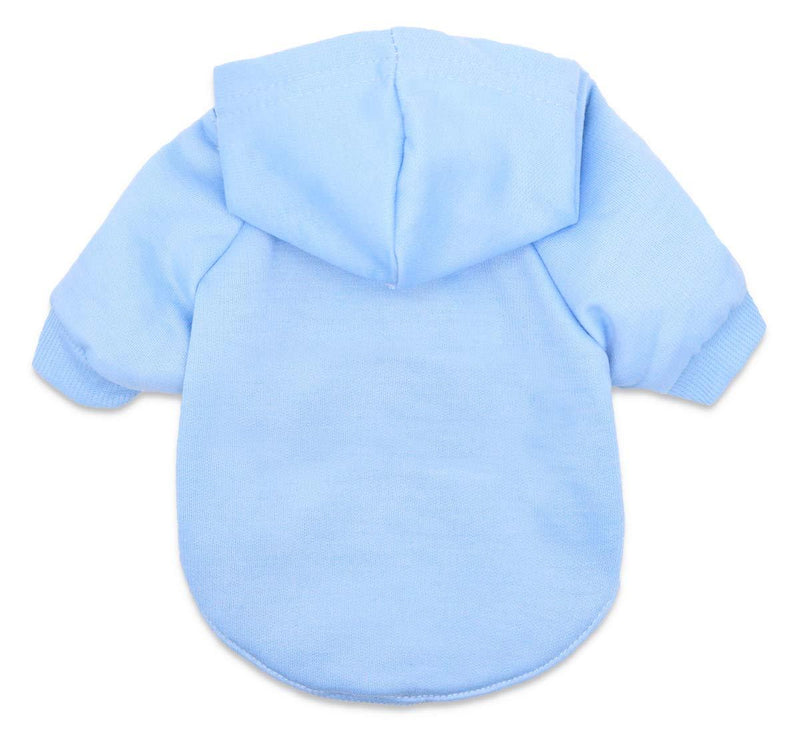 Puppy Hoodies Small Pet Clothes Dog Sweatshirts for Small Dogs Boy, Blue, XS X-Small - PawsPlanet Australia