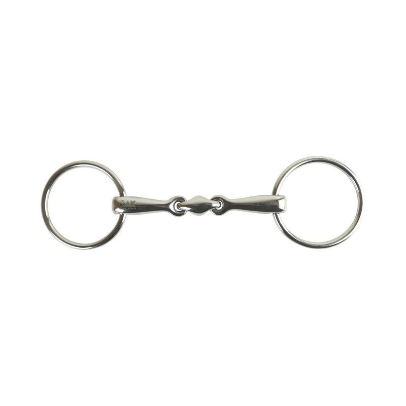 AK Loose Ring Lozenge with Angled Shape in Stainless Steel AKRS-2622 (5.25", Silver) 5.25" - PawsPlanet Australia