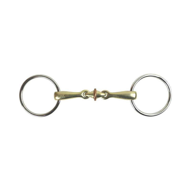 AK Loose Ring Lozenge with Cooper Roller Middle Link in German Silver AKRS-2625 (5.25", German-Silver) 5.25" - PawsPlanet Australia