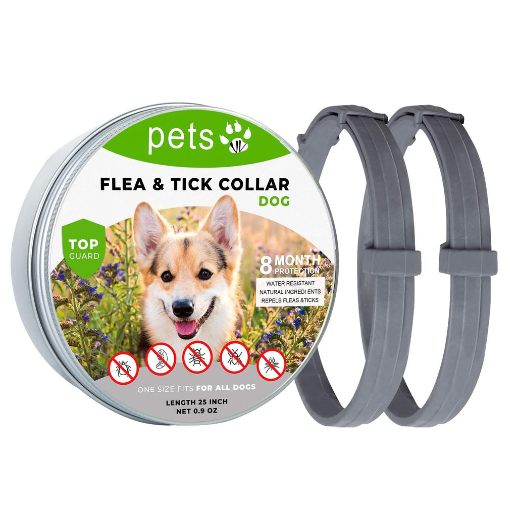 2 Pack Flea Collar for Dogs, Treatment and Prevention Use Dog Flea Collar, Adjustable Dog Flea and Tick Collar 25 inch - PawsPlanet Australia