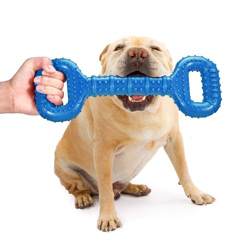 Feeko Dog Toys for Aggressive Chewers Large Breed 15 Inch Interactive Dog Toy Large Indestructible Dog Toys with Convex Design Natural Rubber Tug-of-war Toy for Medium and Large Dogs Tooth Cleaning Blue - PawsPlanet Australia