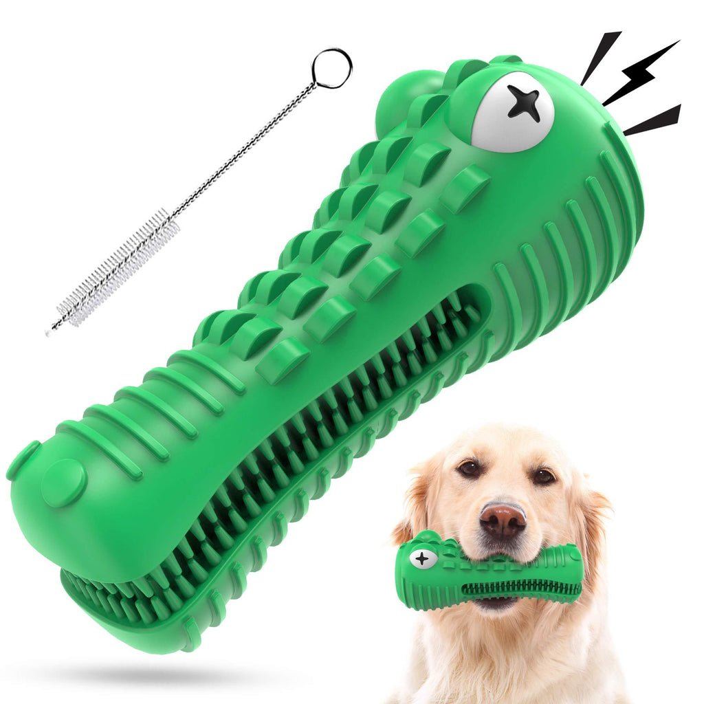 Dog Squeaky Chew Toys for Aggressive Chewers Medium Large Breed Dog Interactive - Indestructible - Durable Toy for Chewers Dogs - 100% Natural Rubber - Dog Dental Toothbrush Teeth Cleaning Chewing Toy - PawsPlanet Australia