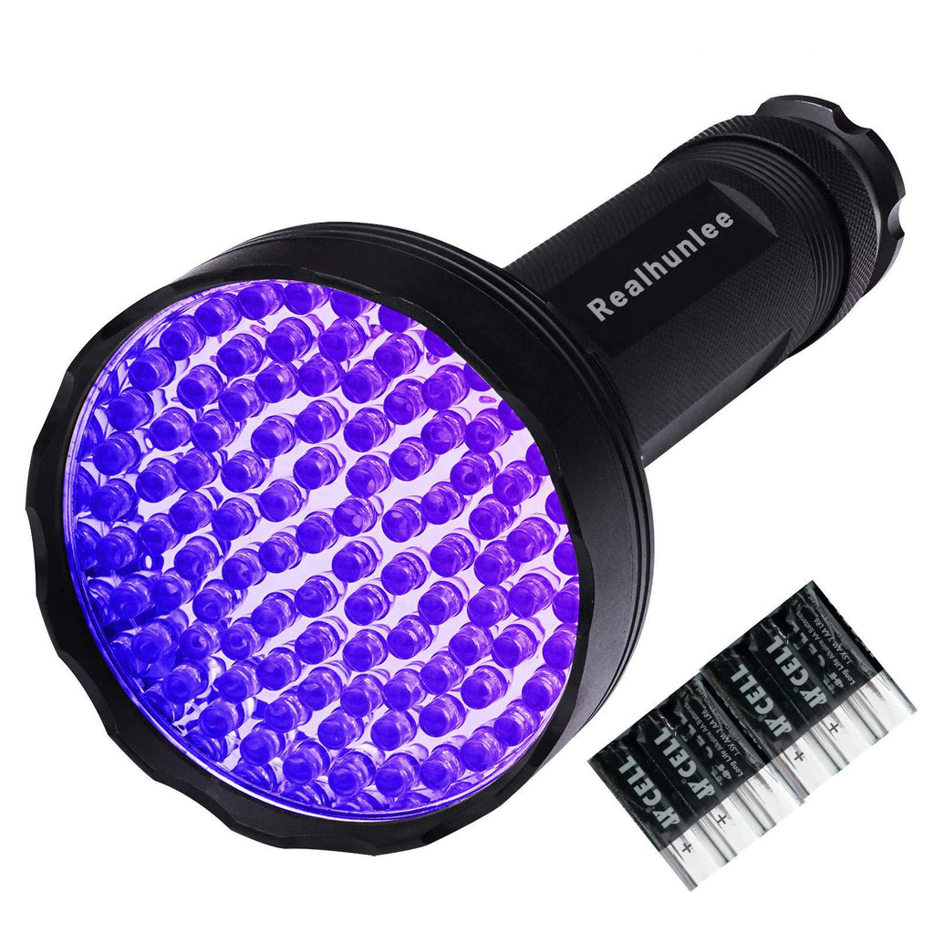 UV Black Light Flashlight,100 LED UV Flashlights With Free Batteries, Super Bright Ultraviolet Flashlight Professional Blacklight Dried Pet Urine Detector for Dog Cat, Scorpions Hunting (100 led) 100 led - PawsPlanet Australia