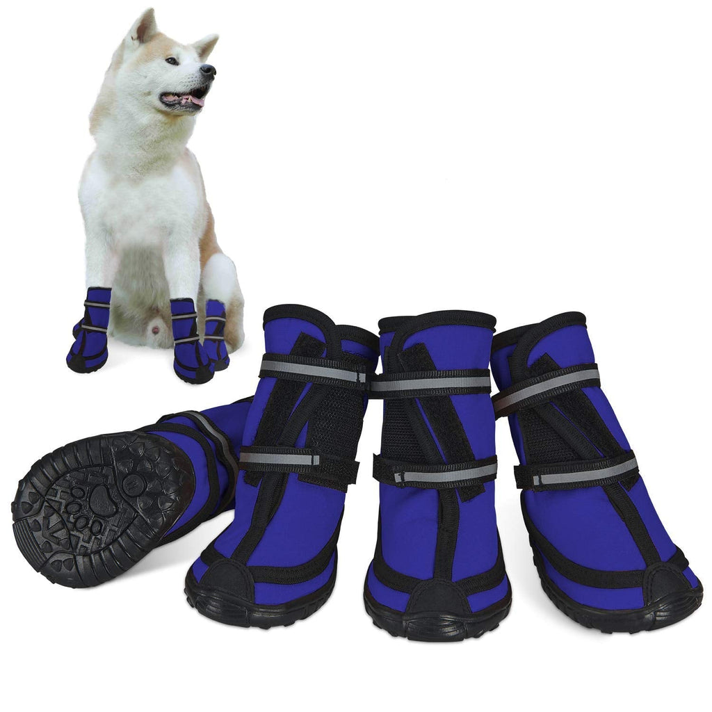Dog Shoes for Large Dogs Medium Winter Snow Dog Booties with Adjustable Straps Rugged Anti-Slip Sole Paw - Sports Running Hiking Pet Dog Boots Protectors Comfortable Fit XS(Width 1.57in) Blue - PawsPlanet Australia