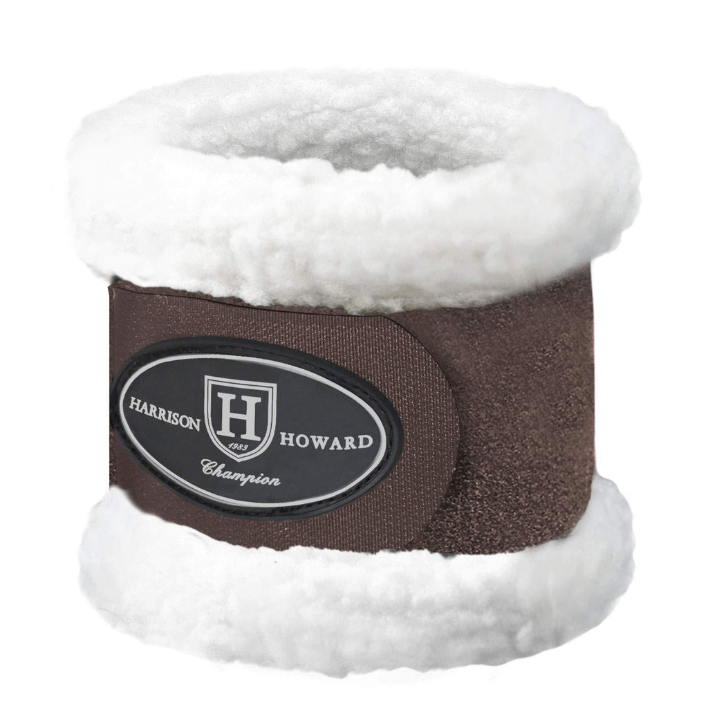 Harrison Howard Premium Horse Pastern Wraps with Berber Fleece Lining Coffee - PawsPlanet Australia