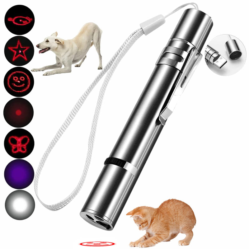 UV Flashlight, Pet Toys, Make Your Pet Play with You, Rechargeable - PawsPlanet Australia