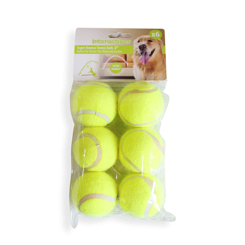 Pet Prime Dog Tennis Ball Toys 6pcs 1.85"/2.5" Mini Tennis Ball for Automatic Ball Launcher Use 1.85" New - PawsPlanet Australia