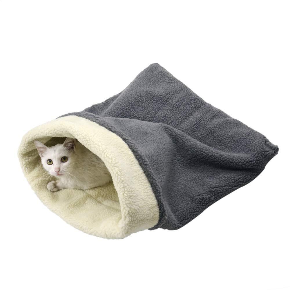 Cat Bed Cave Sleeping Bag, Pet Mat Self Warming Pad Sack for Cats and Small Dog - PawsPlanet Australia