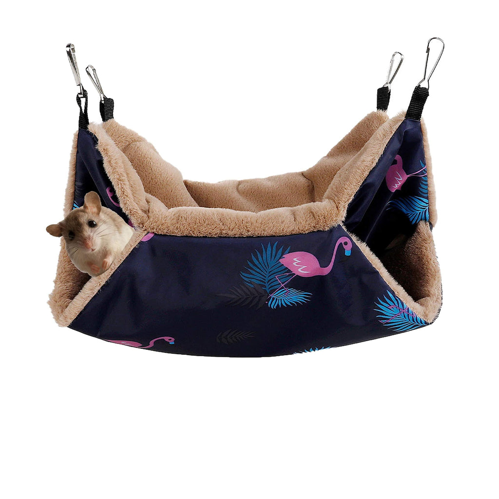 STTQYB Small Pet Cage Hammock, Hanging Bed for Small Animals Pet Cage Hammock Accessories Bedding for Chinchilla Parrot Sugar Glider Ferrets Rat Hamster Rat Playing Sleeping Flamingo - PawsPlanet Australia