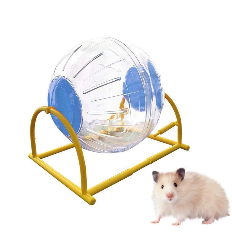Hamster Big Run-About Exercise Ball with Stand 5.9 inch Transparent Hamster Ball Dog Special Toy Ball Lightweight, Breathable, Prevent Escape Suitable for Small Animals Azure blue - PawsPlanet Australia