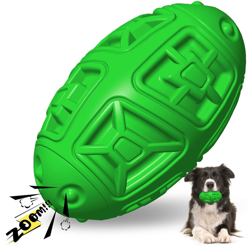 Jemesx Dog Squeaky Toy for Large Breed, Durable Dog Chew Toys Almost Indestructible for Extreme Dog, Tough Squeaking Dog Toys Rubber Ball Outdoor Dog Toys for Medium and Large Dog Best Dog Gift Green - PawsPlanet Australia