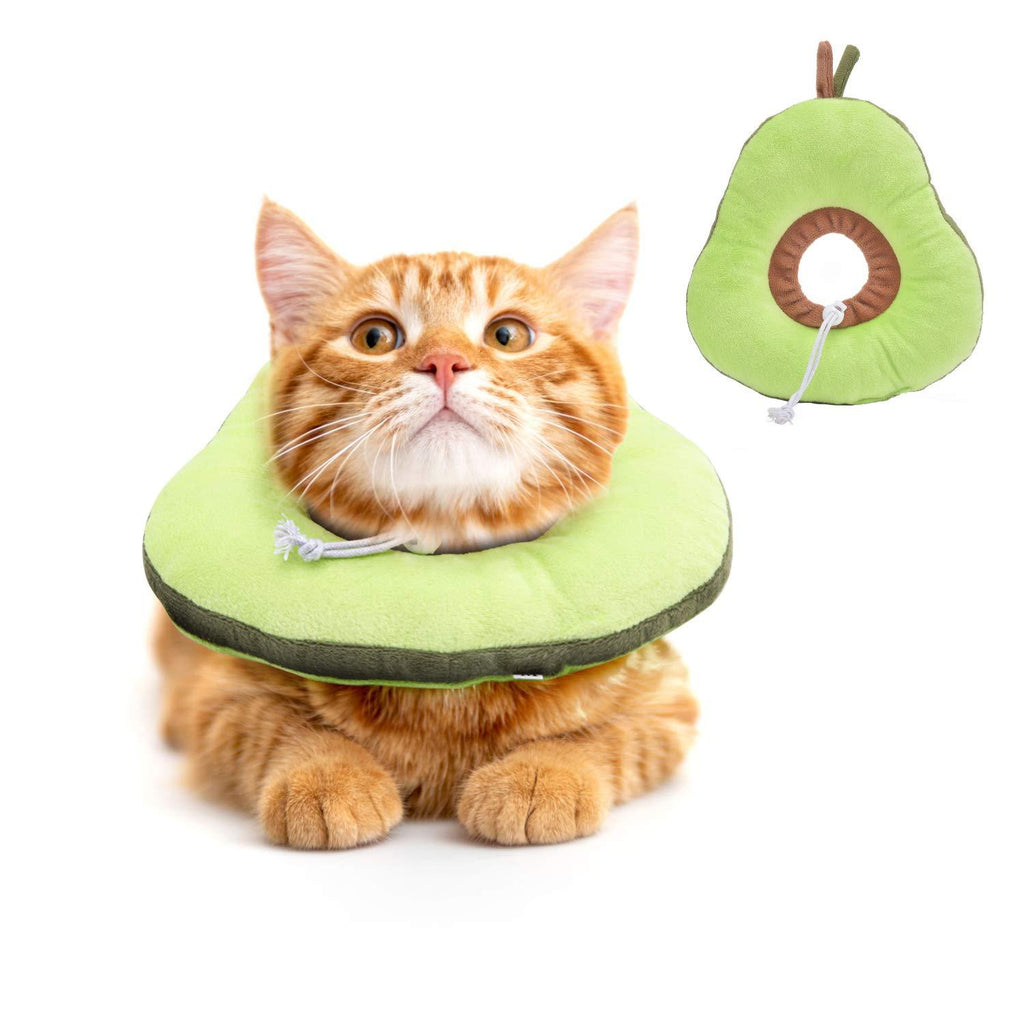 ESDMSE Adjustable Cat Recovery Collar Soft Cone for Cat’s Head Wound Healing Protective Cone After Surgery Elizabethan Collars for Pets Kitten and Small Dogs Avocado - PawsPlanet Australia