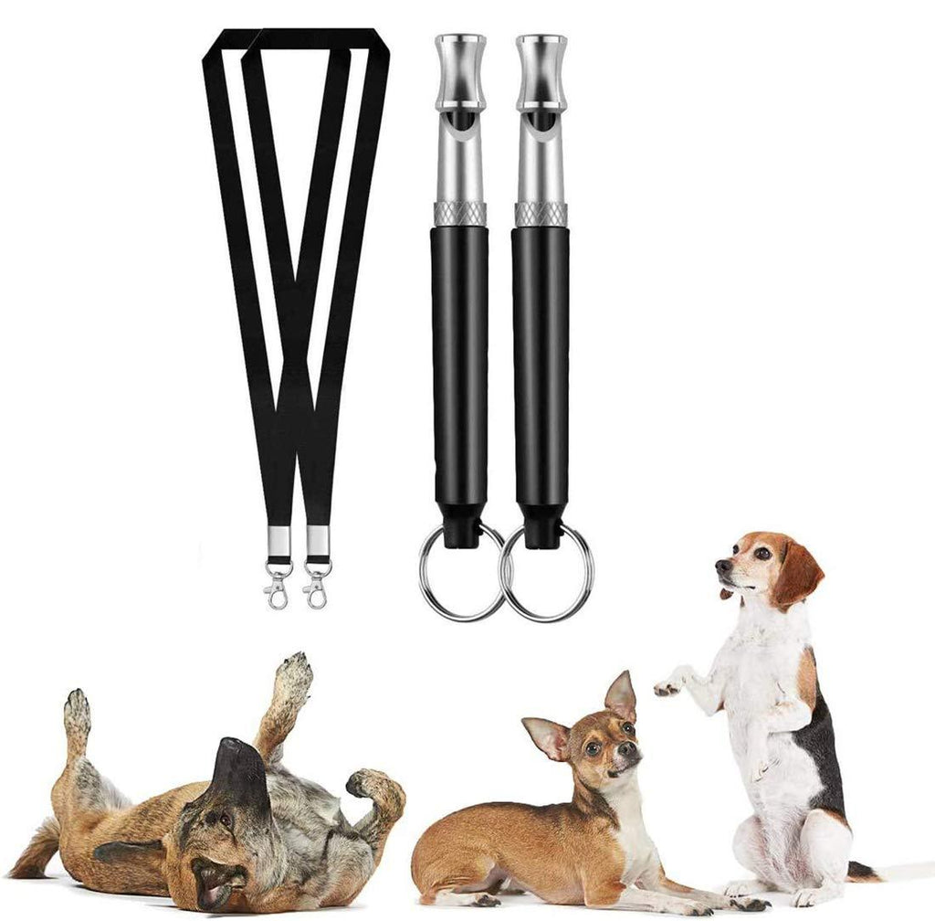 xzpolw Dog Whistle to Stop Barking, Adjustable Pitch Silent Ultrasound Dog Training Whistles with Lanyard for Ideal for Dog Training Convenient Magnetic Store Rainbow Ribbon Lanyard sliver - PawsPlanet Australia