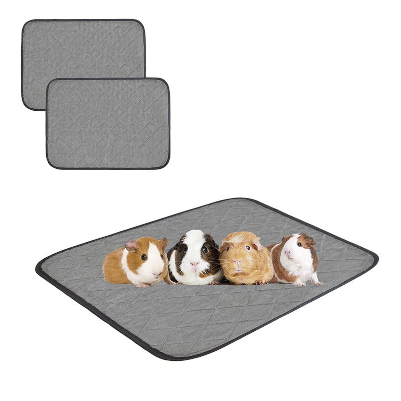 LUFFWELL Guinea Pig Cage Liners, 2 Packs Hamster Bedding Washable and Reusable Pee Pads, Fast Absorbent Waterproof Non-Slip Bed Mats for Cages of Small Animals, 32”× 36” - PawsPlanet Australia